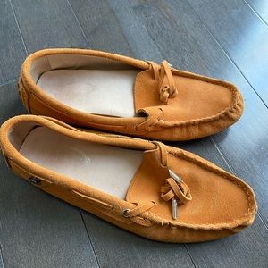 Women’s size 8 orange suede driving mocs